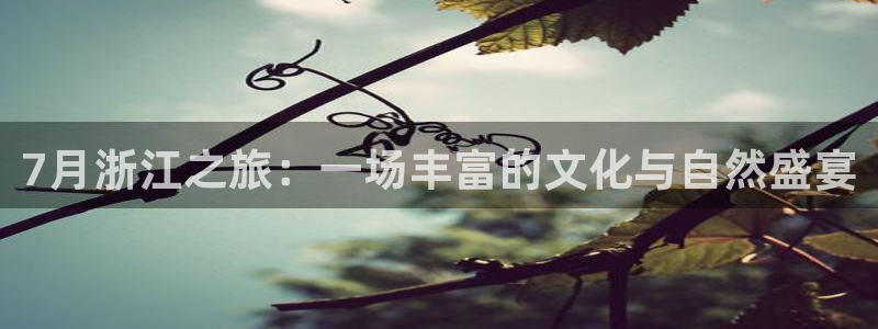 海角社区想看的都有：7月浙江之旅：一场丰